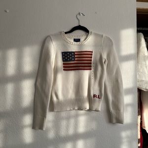 Ralph Lauren us flag sweater (L Girls)